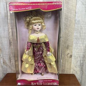 Millennium Edition New Year Celebration Victorian Garden Presents 1999 Doll
